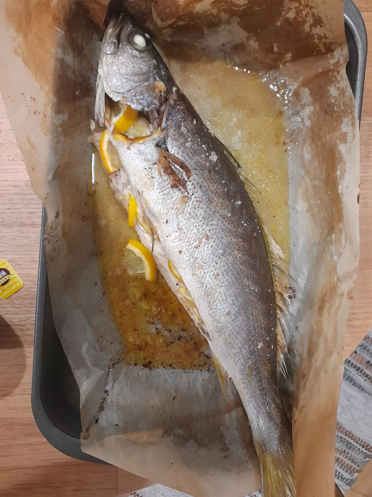 Whole baked teraglin