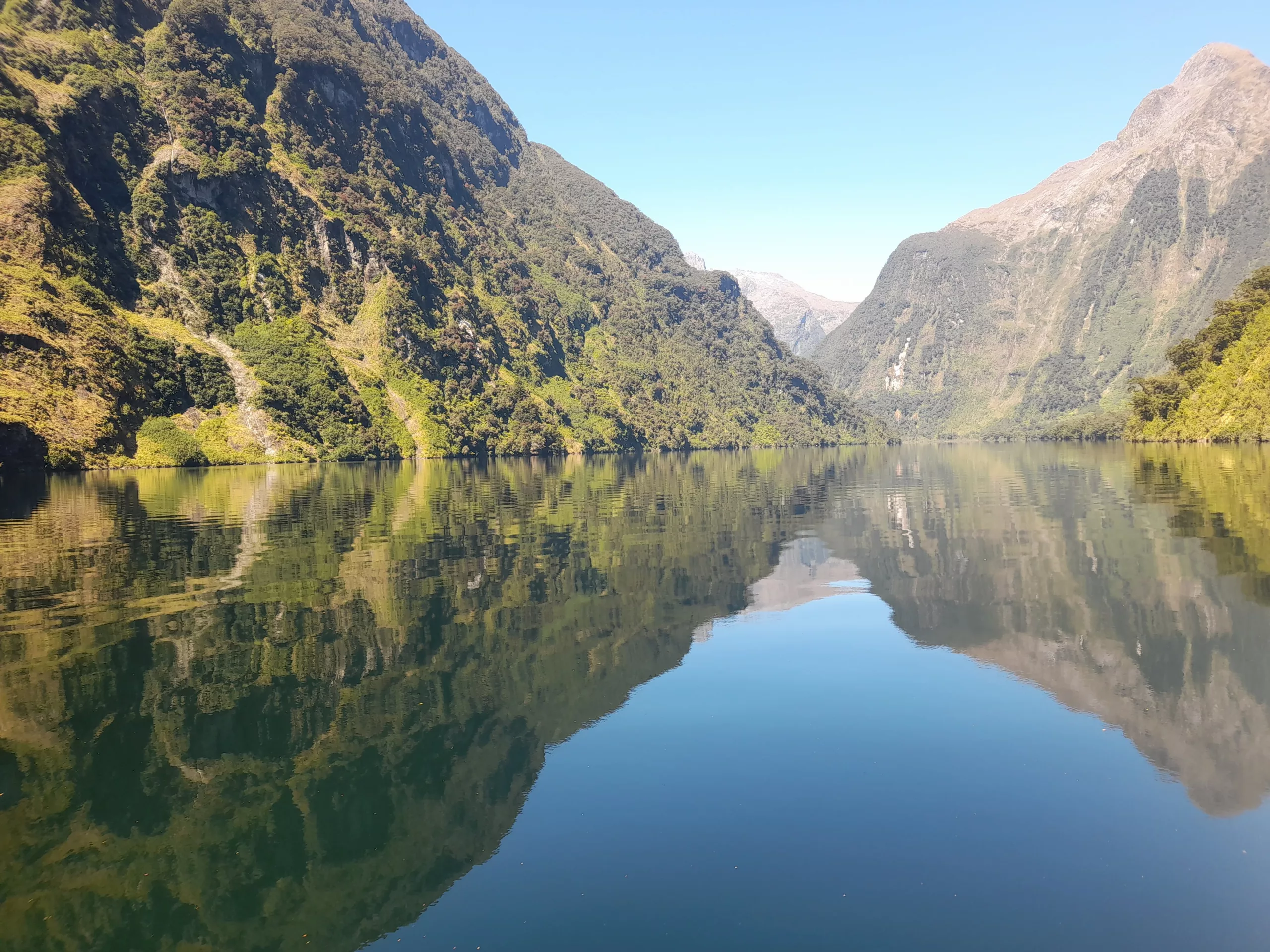 Clouds clearing over Doubtful Sound