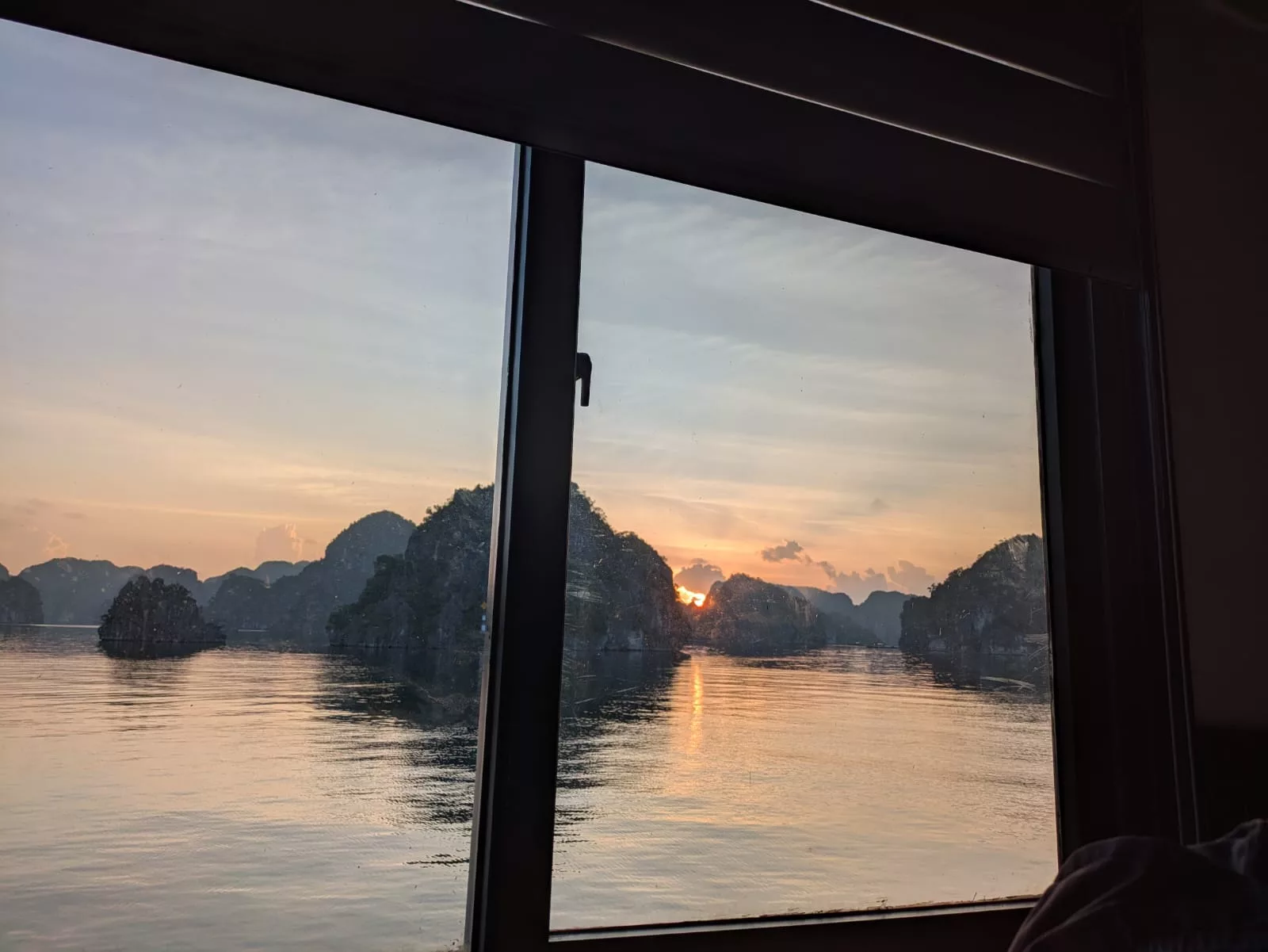Cruising among limestone karsts